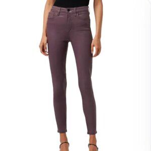 Joe's Jeans THE CHARLIE High Rise Skinny Ankle Coated Jeans in Plum - 25